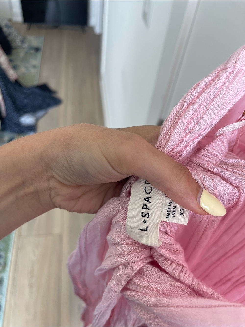 L*SPACE Santorini Light Pink Tie-Back Maxi Dress - Picture 7 of 8